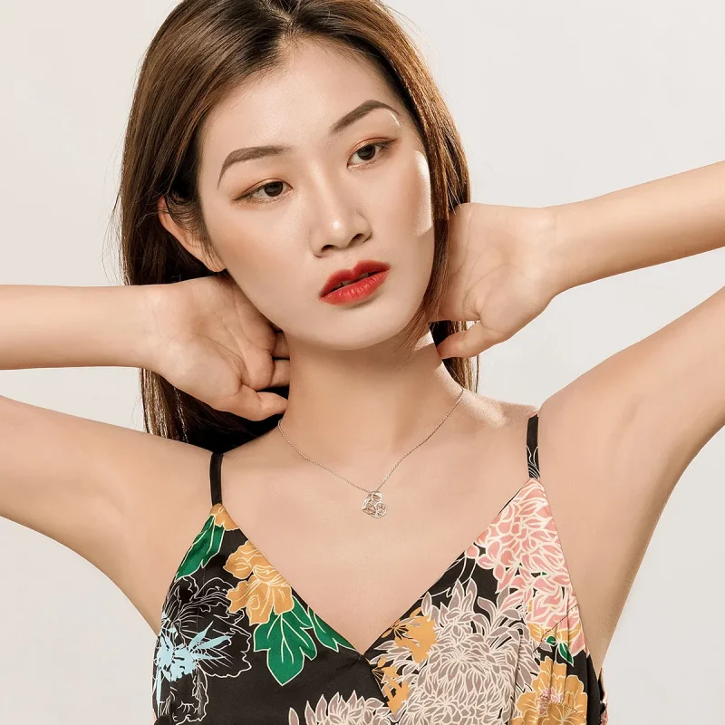 (slika za) Srebrna čudovita ljubezenska ogrlica v stilu Pandora - SCN364 - Ogled 8