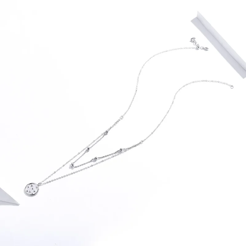 (slika za) Srebrna zvezdasta ogrlica v stilu Pandora - SCN365 - Ogled 2