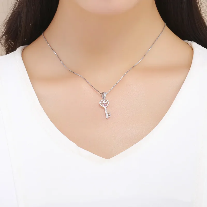 (slika za) Srebrni obesek Ključ do sreče v stilu Pandora - SCC791 - Ogled 5