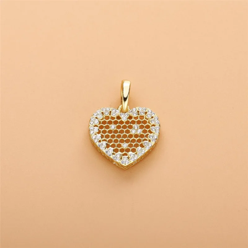 (slika za) Obesek iz satjaste čipke, PANDORA Shine™ & Clear CZ - 367111CZ - Ogled 3