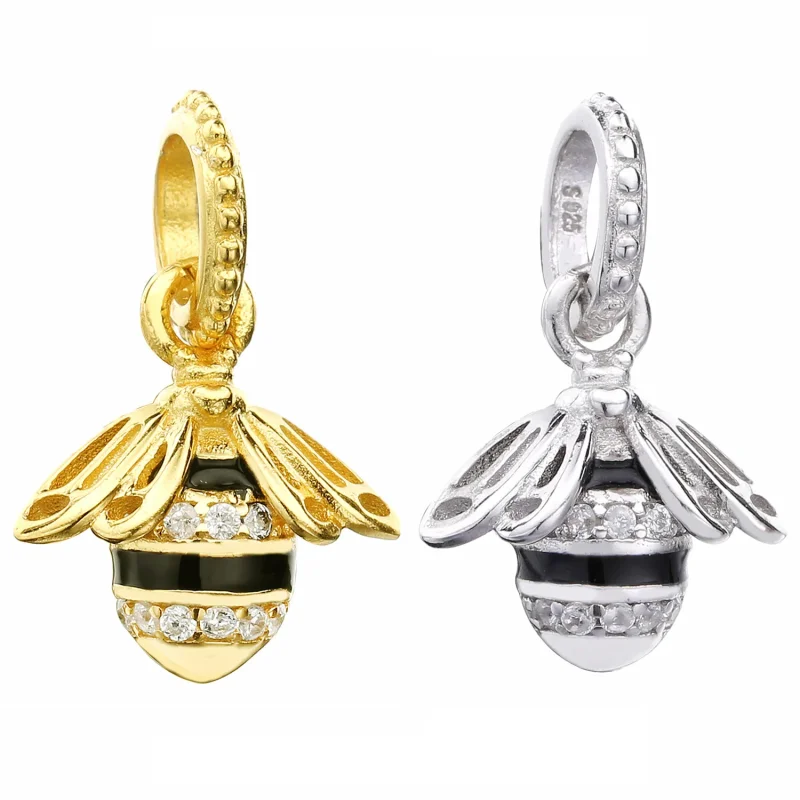 (slika za) Obesek Queen Bee, PANDORA Shine™, črn emajl prozoren CZ - 367075EN16 - Ogled 2