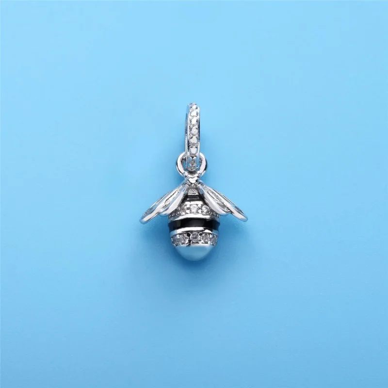 (slika za) Obesek Queen Bee, PANDORA Shine™, črn emajl prozoren CZ - 367075EN16 - Ogled 3