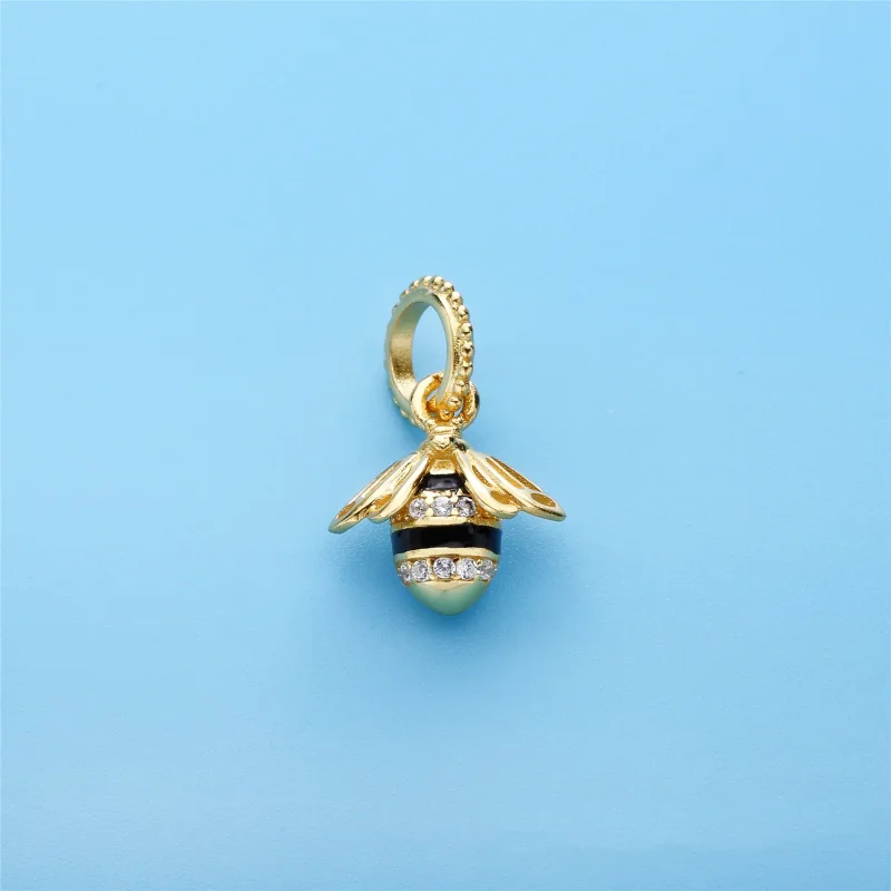 (slika za) Obesek Queen Bee, PANDORA Shine™, črn emajl prozoren CZ - 367075EN16 - Ogled 4