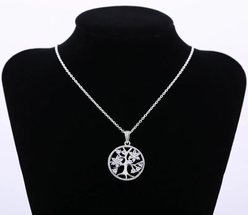 (slika za) Ogrlica z obeskom PANDORA Family Tree - 390384CZ-80 - Ogled 2