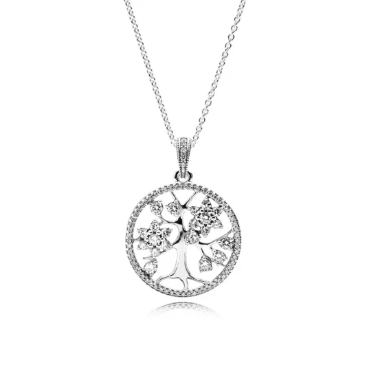 (slika za) Ogrlica z obeskom PANDORA Family Tree - 390384CZ-80