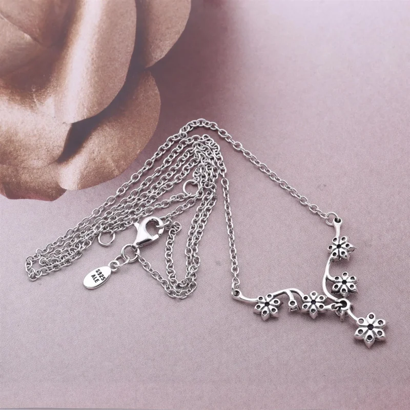 (slika za) Ogrlica z obeskom PANDORA Forget Me Not - 590519ACZ-45 - Ogled 2