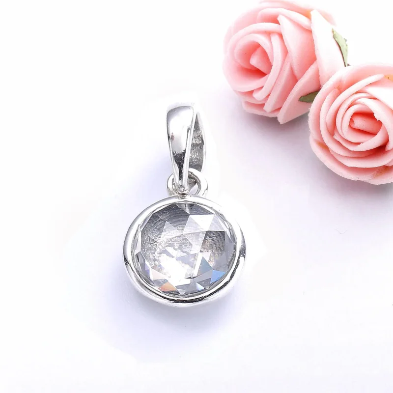 (slika za) PANDORA Aprilska kapljica, obesek iz kamnitih kristalov - 390396RC - Ogled 2