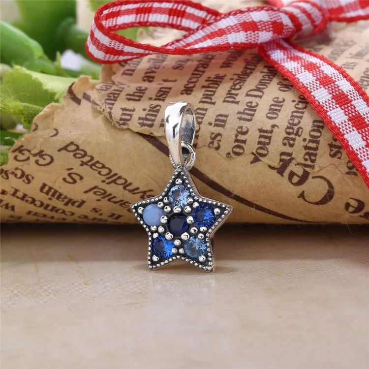 PANDORA Bright Star Ogrlica Obesek, večbarvni kristali - 396376NSBMX
