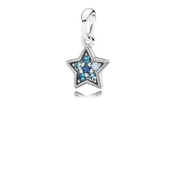 PANDORA Bright Star Ogrlica Obesek, večbarvni kristali - 396376NSBMX