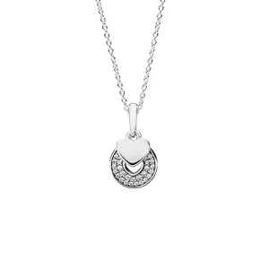 (slika za) PANDORA Celebration Hearts, Clear CZ Ogrlica z obeskom - 390404cz-70