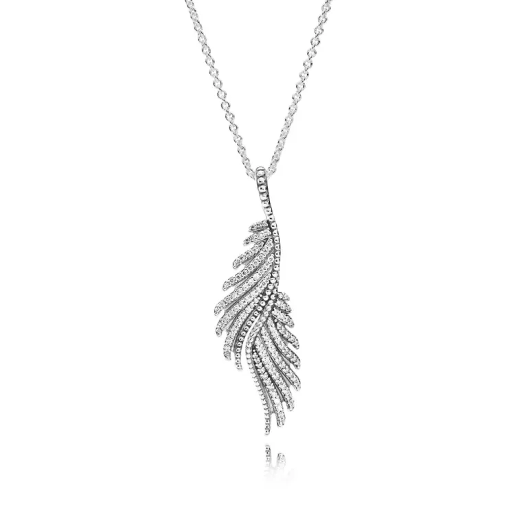 PANDORA Majestic Feathers Necklace Obesek - 390373CZ-70