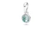 PANDORA March Droplet, Aqua Blue Crystal Pendant - 390396NAB