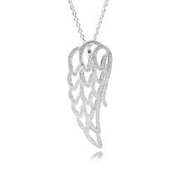 PANDORA Obesek ogrlica z angelskimi krili - 390374CZ-90
