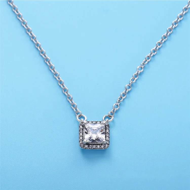 PANDORA ogrlica z obeskom brezčasne elegance Clear CZ - 396241CZ-45