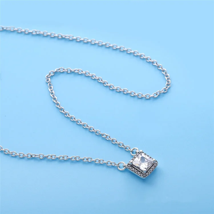 PANDORA ogrlica z obeskom brezčasne elegance Clear CZ - 396241CZ-45