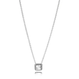 (slika za) PANDORA ogrlica z obeskom brezčasne elegance Clear CZ - 396241CZ-45