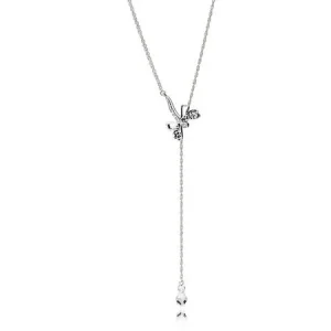 (slika za) PANDORA ogrlica z obeskom Dreamy Dragonfly - 397104CZ-65