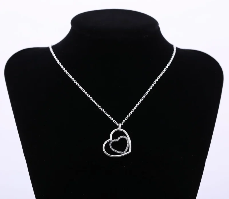 (slika za) PANDORA Ogrlica z obeskom Forever In My Heart - 390364CZ-90 - Ogled 2