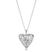 PANDORA Ogrlica z obeskom Heart of Winter, prozorna CZ - 396369CZ-80