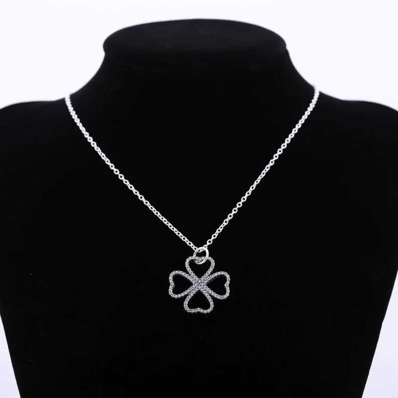 (slika za) PANDORA Ogrlica z obeskom Petals of Love - 390381CZ-90 - Ogled 2