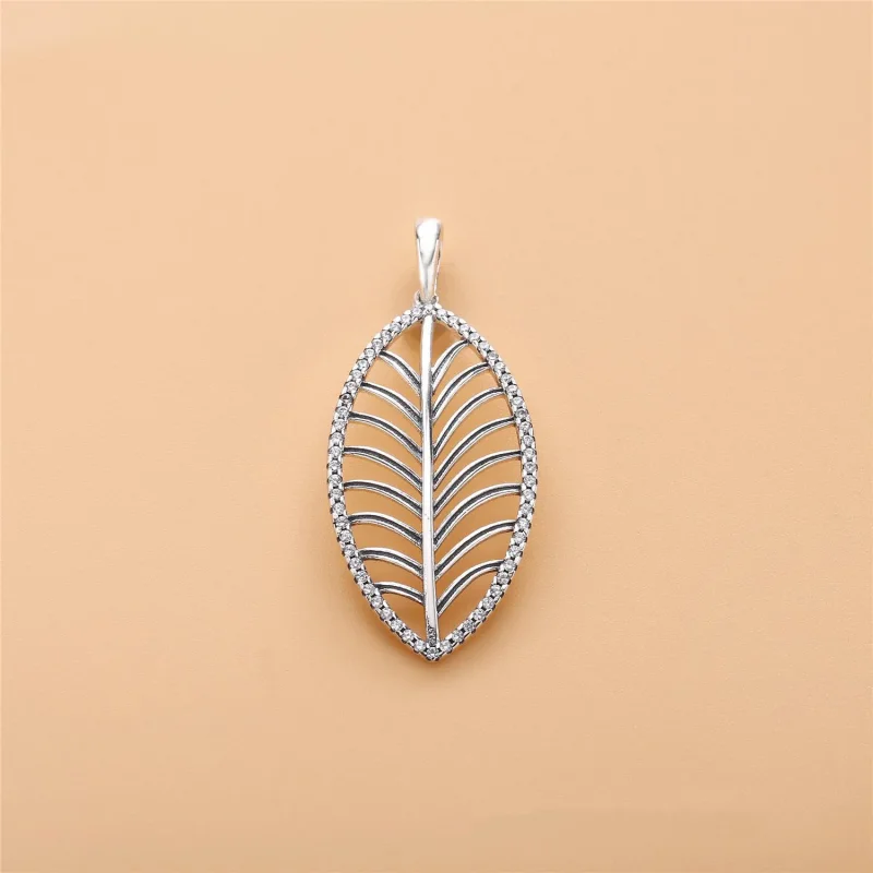 (slika za) PANDORA Ogrlica z obeskom s tropsko palmo, prozorna CZ - 390370CZ - Ogled 3