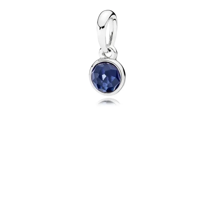 PANDORA September Droplet, obesek iz sintetičnega safirja - 390396SSA