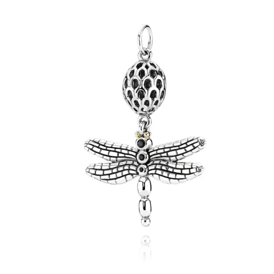 (slika za) PANDORA srečni kačji pastir, črn cz - 390336CZK