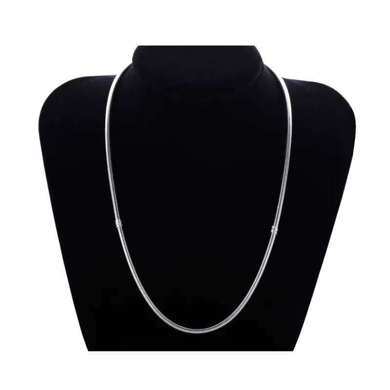 (slika za) PANDORA Verižica s sodčasto zaponko iz srebra šterlinga - 590703HV - Ogled 4