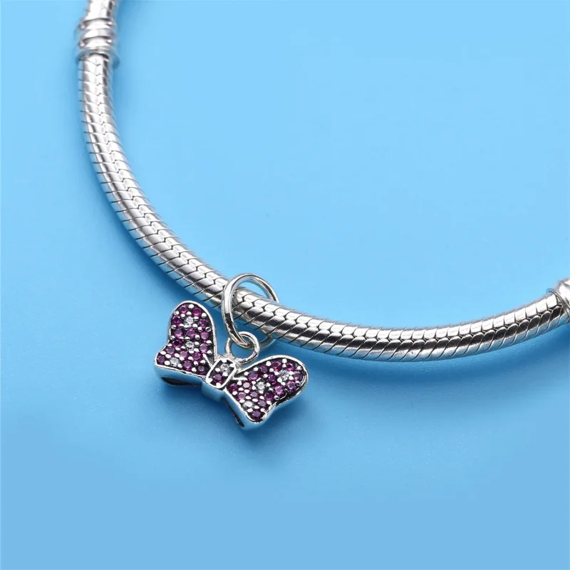 (slika za) PANDORA Vijolični obesek s pentljo - 32IFlTrw - Ogled 4