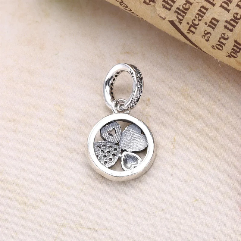 (slika za) Viseči obesek s kapalko Hearts of Love PANDORA - 792104CZA - Ogled 3