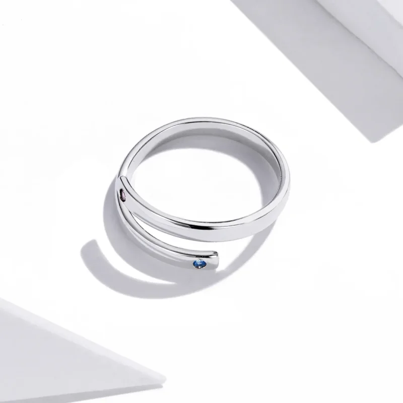 (slika za) Dvojni odprti prstan z graviranim slogom Pandora - SCR747 - Ogled 4