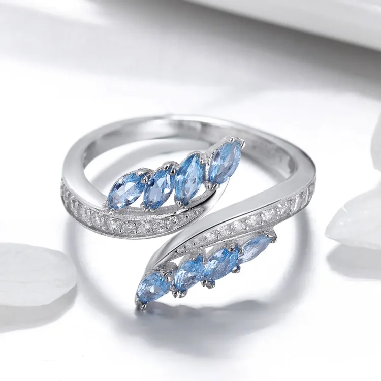 Eleganten odprt prstan z vrbovo vejo v stilu Pandora - BSR005