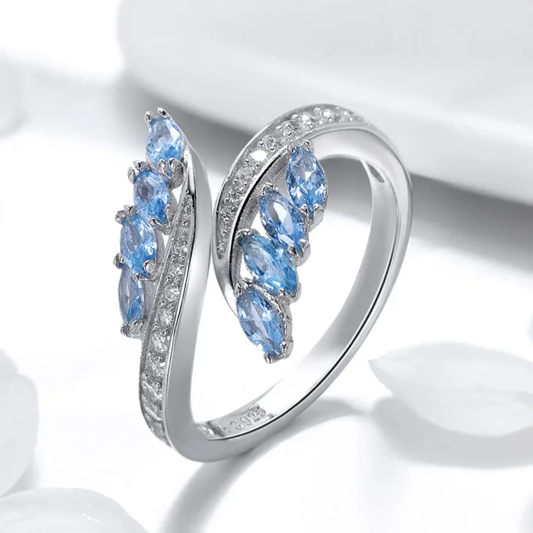 Eleganten odprt prstan z vrbovo vejo v stilu Pandora - BSR005