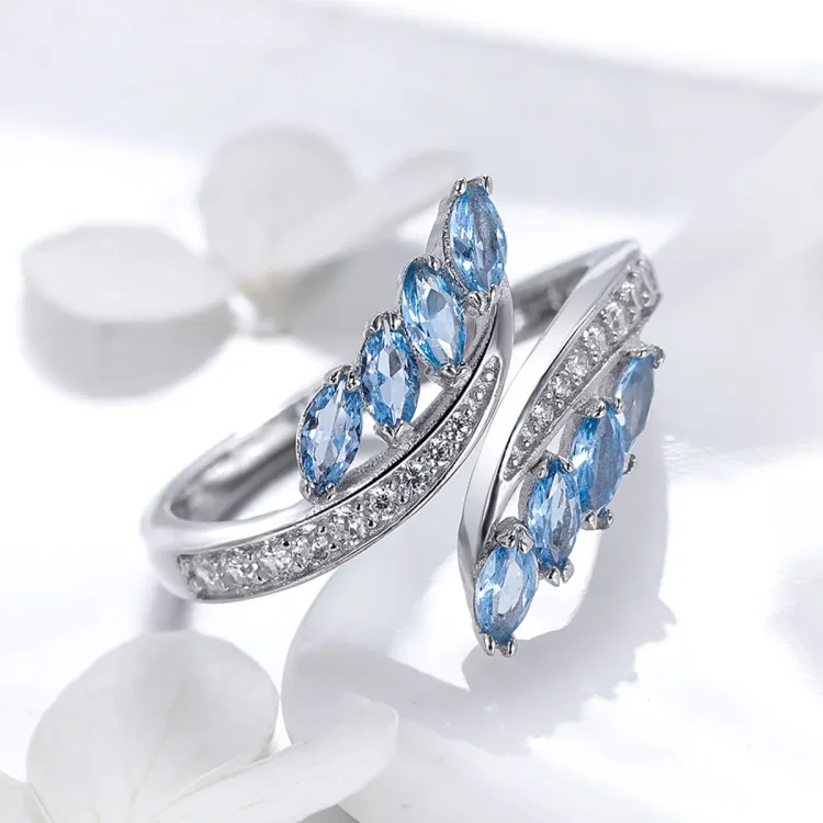 Eleganten odprt prstan z vrbovo vejo v stilu Pandora - BSR005