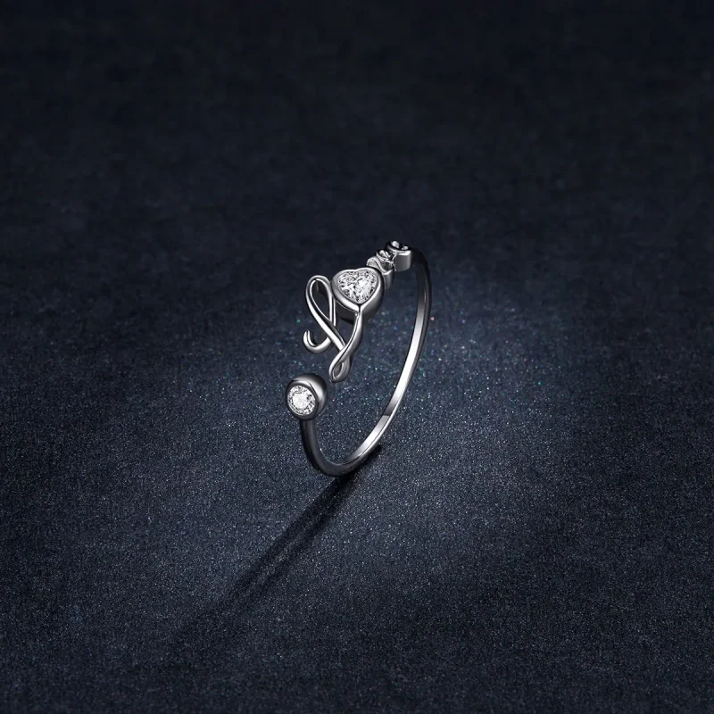 (slika za) Odprt prstan Pandora Style Love - BSR146 - Ogled 5