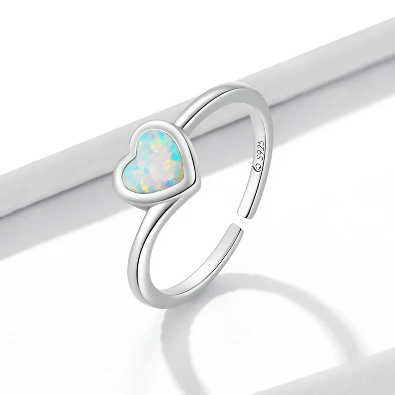 (slika za) Odprt prstan Pandora Style Opal Love - BSR234 - Ogled 2