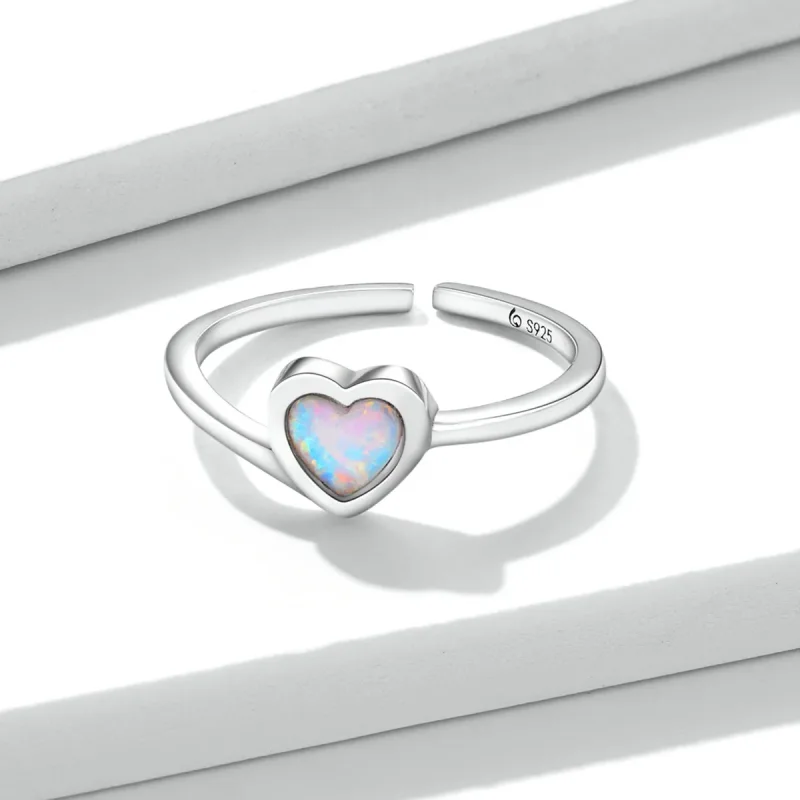 (slika za) Odprt prstan Pandora Style Opal Love - BSR234 - Ogled 4