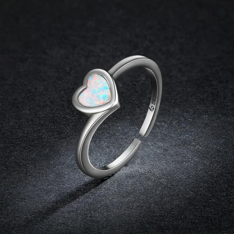 (slika za) Odprt prstan Pandora Style Opal Love - BSR234 - Ogled 5