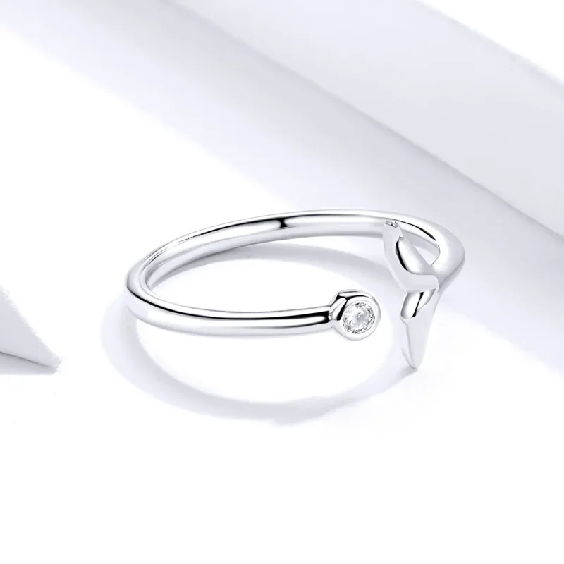 (slika za) Odprt prstan s srebrno morsko deklico v slogu Pandora - SCR618-A - Ogled 2