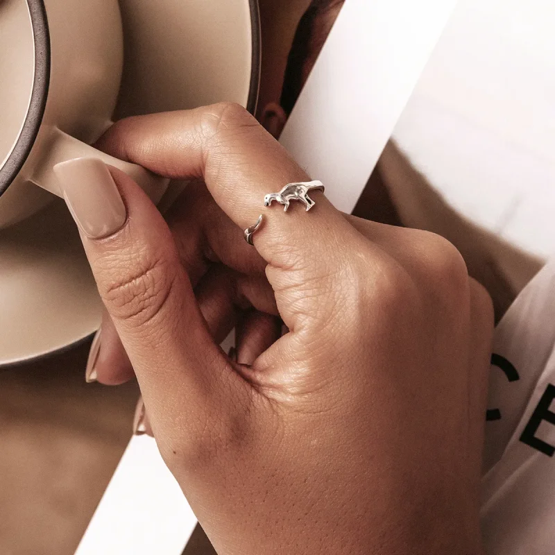 (slika za) Odprt prstan z dinozavri v stilu Pandora - BSR226 - Ogled 8