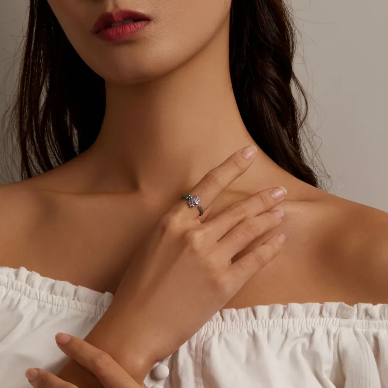 (slika za) Odprt prstan z nageljni v slogu Pandora - SCR773 - Ogled 6