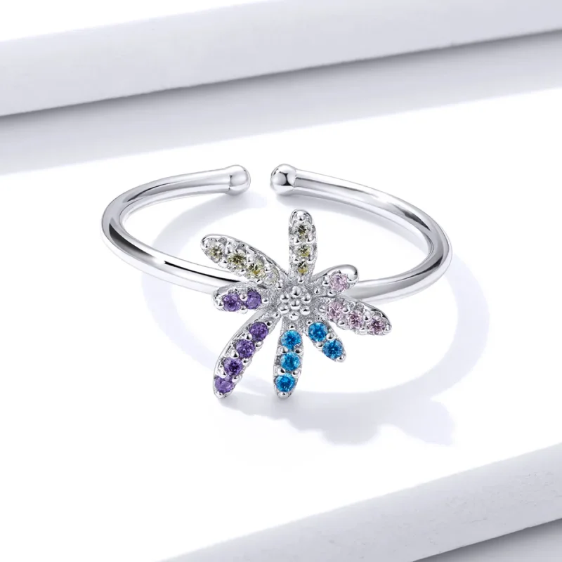 (slika za) Odprt prstan za ognjemete v stilu Pandora - BSR120 - Ogled 3