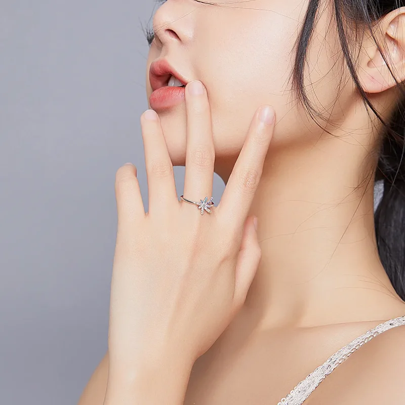 (slika za) Odprt prstan za ognjemete v stilu Pandora - BSR120 - Ogled 6