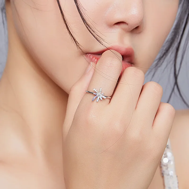 (slika za) Odprt prstan za ognjemete v stilu Pandora - BSR120 - Ogled 8