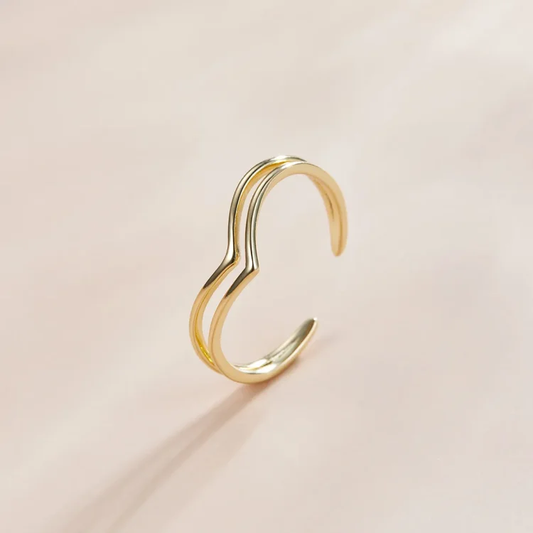 Pandora Style 18ct pozlačen odprt prstan Wish - SCR713