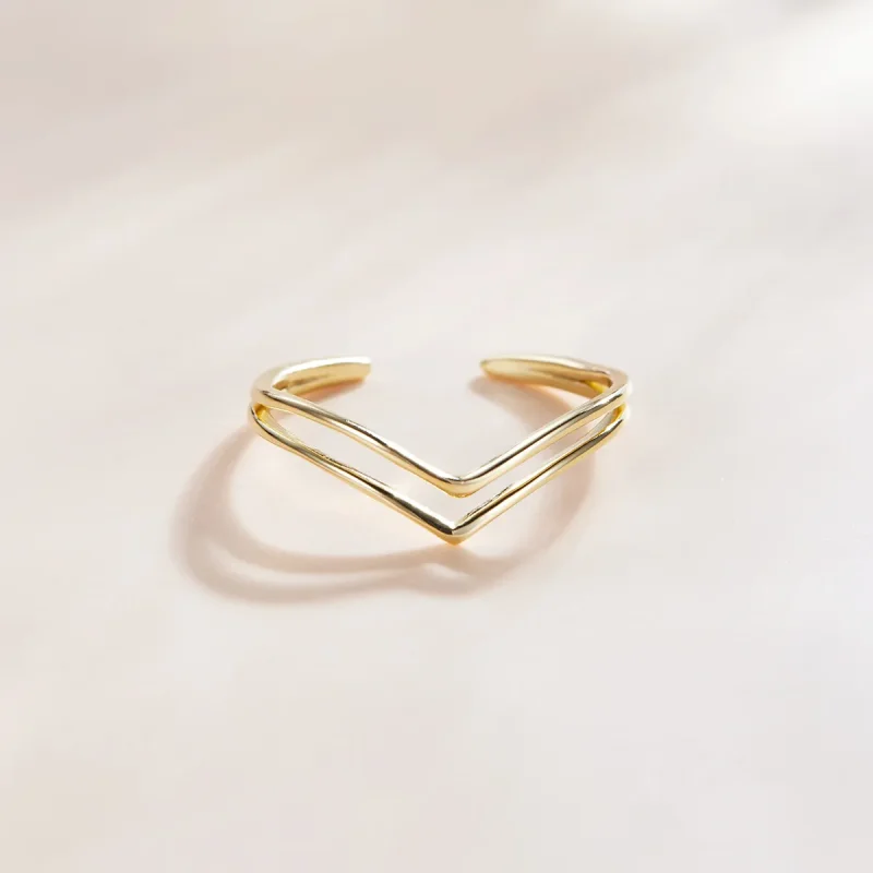 (slika za) Pandora Style 18ct pozlačen odprt prstan Wish - SCR713 - Ogled 4