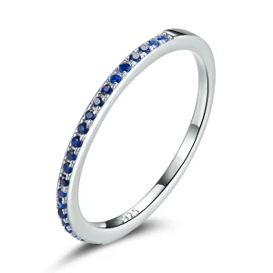 (slika za) Pandora Style Blue Ocean Halo prstan - SCR740-BU