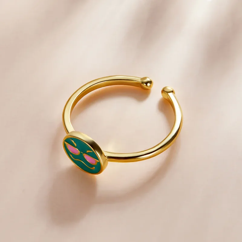 (slika za) Pandora Style Emoji – Cool odprt prstan – SCR737-A - Ogled 2