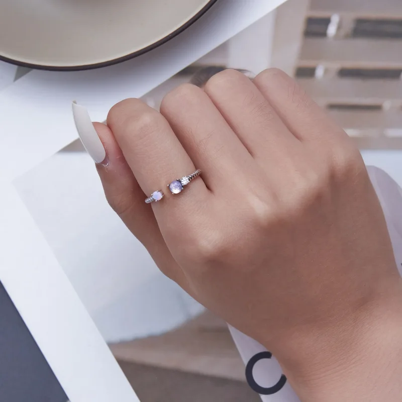 (slika za) Pandora Style Gem Twist odprt prstan - SCR839 - Ogled 5