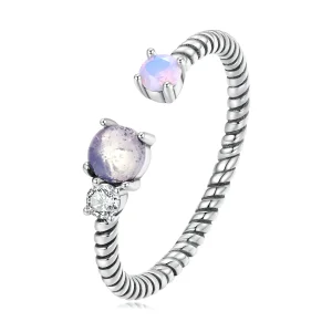 (slika za) Pandora Style Gem Twist odprt prstan - SCR839